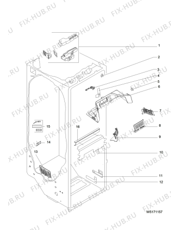 Схема №9 MSM920NF (F077171) с изображением Крышечка для холодильной камеры Indesit C00289248