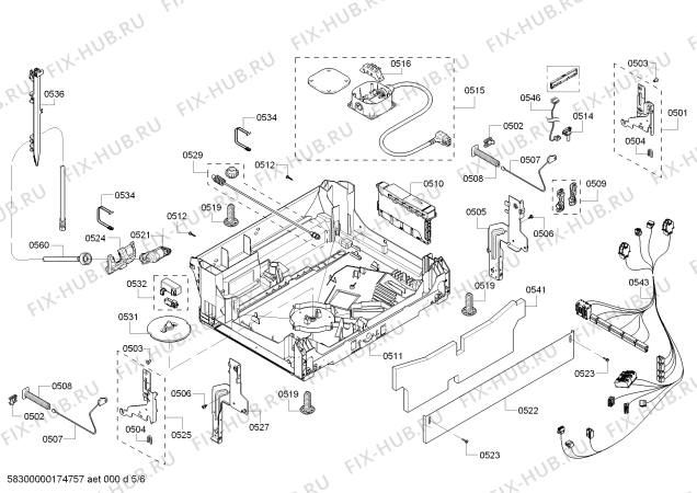 Схема №6 63012312314 Kenmore с изображением Панель управления для электропосудомоечной машины Bosch 00770757