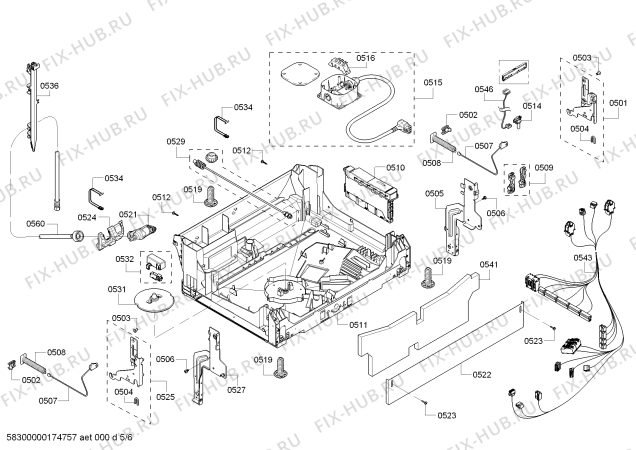 Схема №6 63012222317 Kenmore с изображением Набор кнопок для электропосудомоечной машины Bosch 00629989