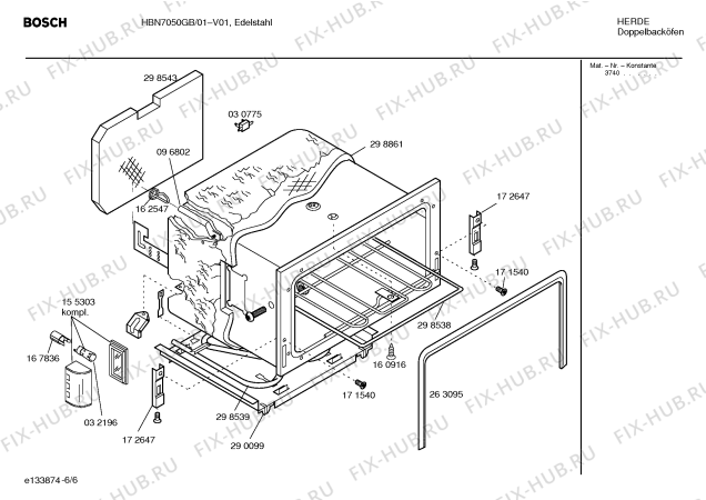 Взрыв-схема плиты (духовки) Bosch HBN7050GB - Схема узла 06