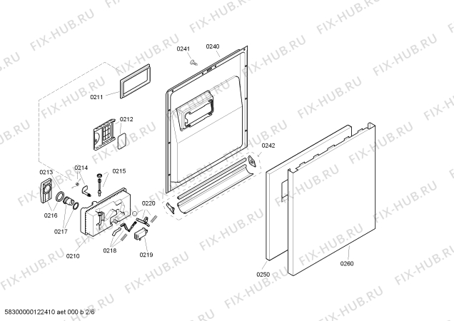 Взрыв-схема посудомоечной машины Bosch SGS55E72EU - Схема узла 02