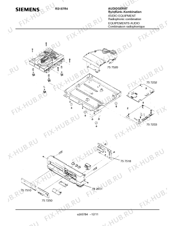 Схема №11 RS157R4 с изображением Сервисная инструкция для звукотехники Siemens 00535432