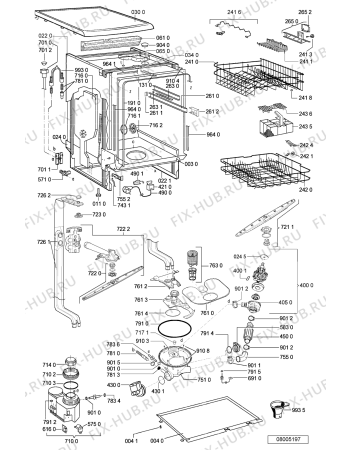 Схема №2 ADP45015WH (F091587) с изображением Дверь для посудомоечной машины Indesit C00328000