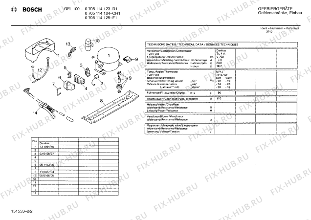 Взрыв-схема холодильника Bosch 0705114124 GFL100 - Схема узла 02