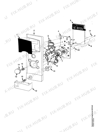 Взрыв-схема микроволновой печи Electrolux EMS2388W - Схема узла Commands