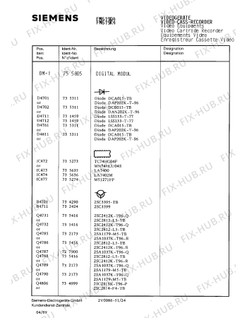 Схема №40 FM619K4 с изображением Сервисная инструкция для видеоэлектроники Siemens 00535311