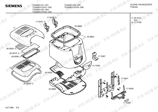 Схема №2 TG32001 с изображением Нижняя часть корпуса для тостера (фритюрницы) Bosch 00433524