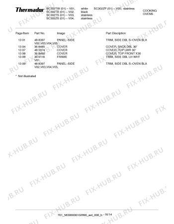 Схема №13 SCD272ZS с изображением Панель для плиты (духовки) Bosch 00368275
