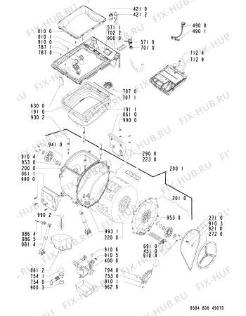 Схема №1 PTL 800 с изображением Обшивка для стиралки Whirlpool 481245310467