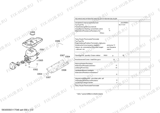 Взрыв-схема холодильника Bosch KSU40631NE - Схема узла 03