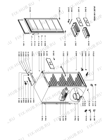 Схема №1 AFG 7010 с изображением Испаритель для холодильной камеры Whirlpool 481251138257