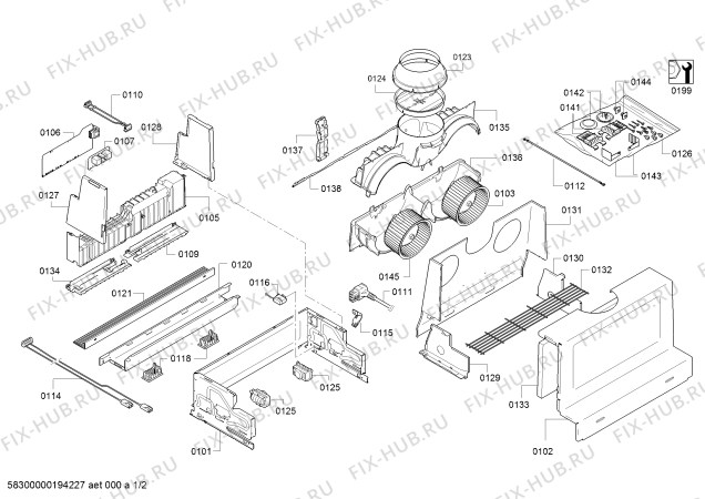 Схема №2 LI67SA270 Siemens с изображением Планка ручки для вытяжки Siemens 00774278