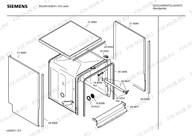 Схема №4 SE24910GB с изображением Мотор для посудомоечной машины Bosch 00483485