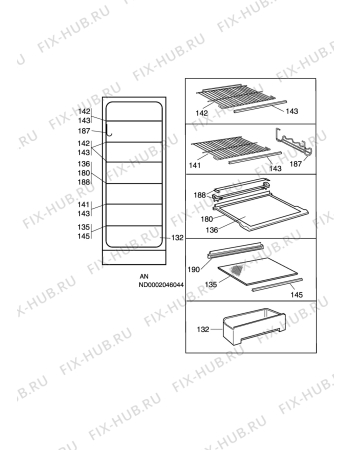 Взрыв-схема холодильника Electrolux ER8211C - Схема узла C10 Interior