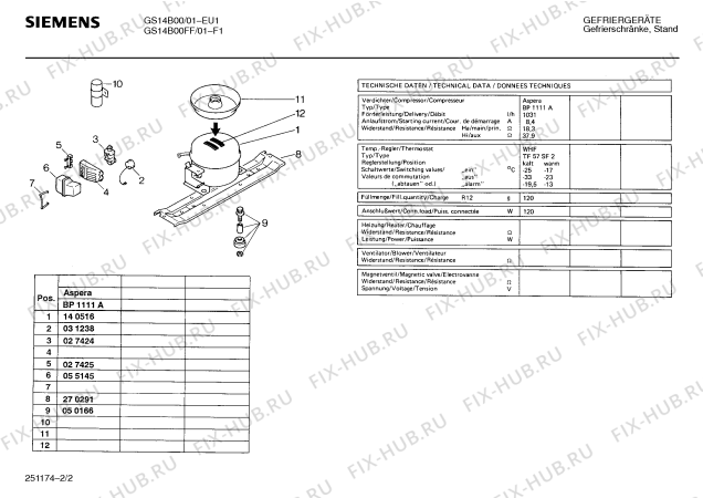 Взрыв-схема холодильника Siemens GS14B00FF - Схема узла 02