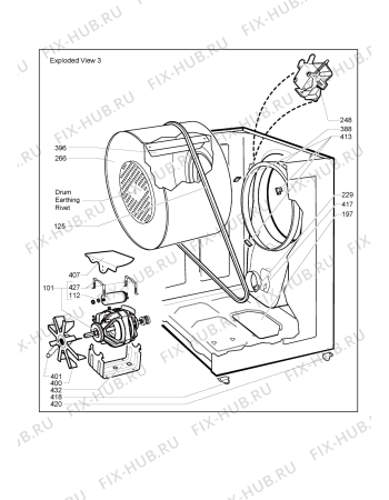 Схема №3 0312_382_15090-CL382 с изображением Обшивка для сушильной машины Whirlpool 482000014387