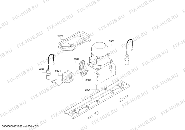 Взрыв-схема холодильника Siemens KI34VA21FF Siemens - Схема узла 03
