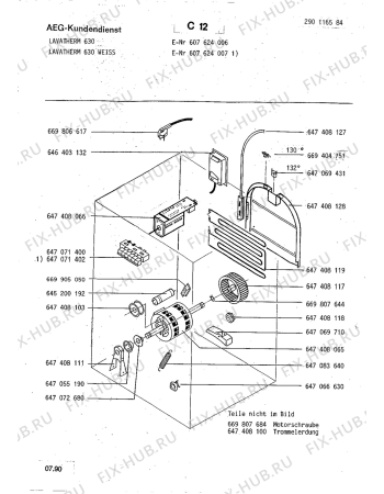 Схема №1 LTH5400-W S с изображением Пружина бака Aeg 8996470836405