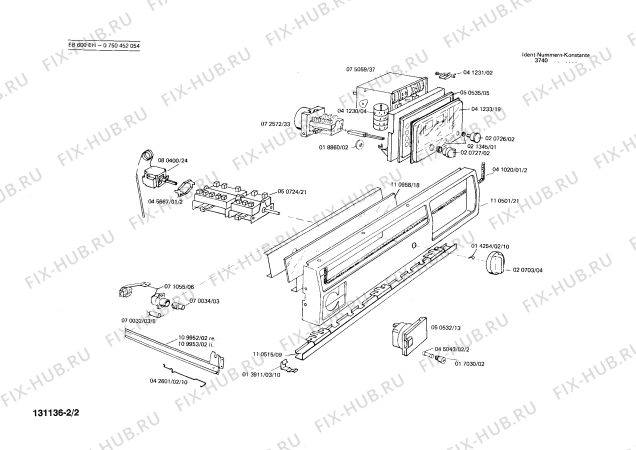 Схема №2 0750192055 EH640EW с изображением Ручка для духового шкафа Bosch 00020703