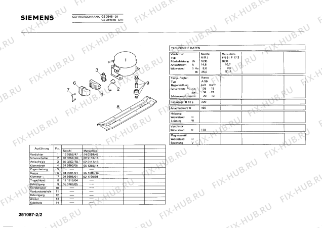 Взрыв-схема холодильника Siemens GS364816 - Схема узла 02