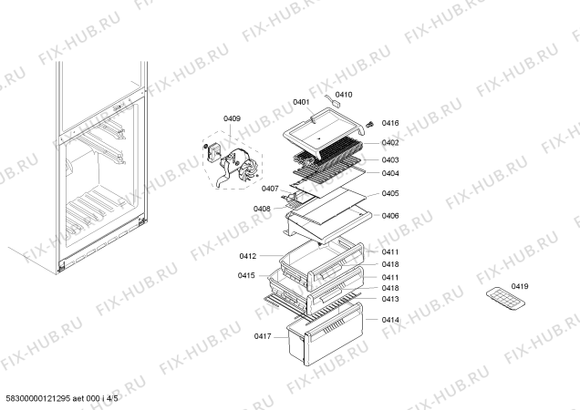 Схема №3 KG39FP00 с изображением Модуль для холодильника Siemens 00642491