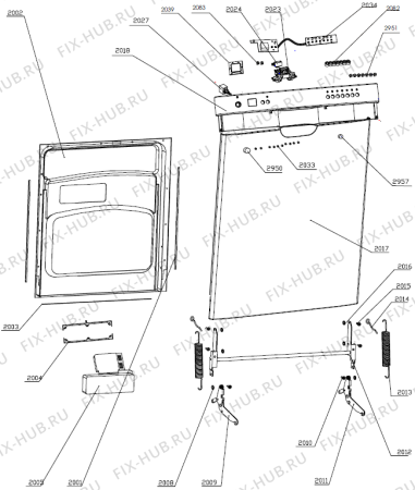 Схема №3 GS53310EC (194505, WQP8-9241) с изображением Дверка для электропосудомоечной машины Gorenje 244557