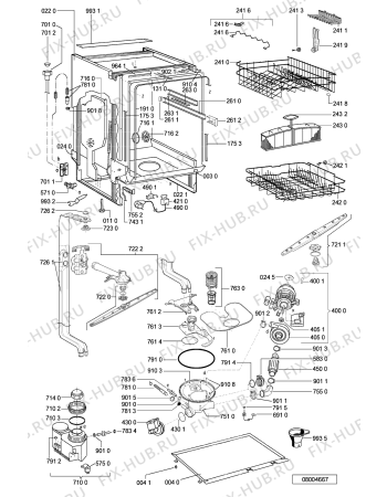 Схема №2 ADL 937 - n. prod. с изображением Блок управления для посудомоечной машины Whirlpool 481221838421