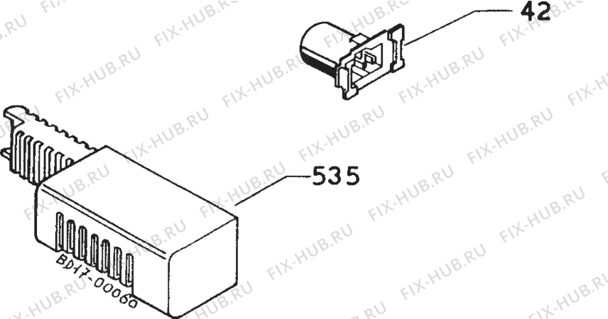 Взрыв-схема холодильника Castor C8831ANF - Схема узла Diffusor