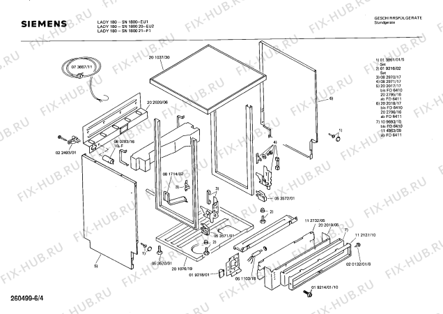 Схема №6 SN780045 с изображением Модуль для посудомойки Siemens 00083265