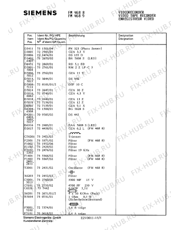 Схема №12 FM4689 с изображением Модулятор для телевизора Siemens 00754013
