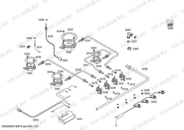 Взрыв-схема плиты (духовки) Bosch PPP622B20E ENC.PPP622B20E T60F 4G BOSCH - Схема узла 02