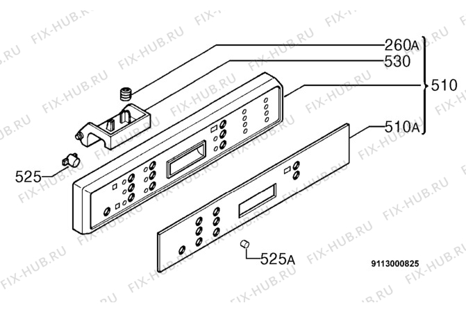 Взрыв-схема посудомоечной машины Elektra Bregenz GI845W - Схема узла Command panel 037