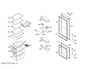 Схема №2 KGS36X61 с изображением Дверь морозильной камеры для холодильника Bosch 00683878