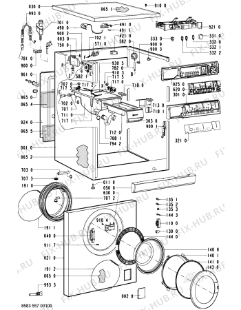 Схема №2 WAL 10788/2-D с изображением Всякое для стиралки Whirlpool 481221478924