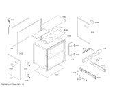 Схема №3 HSN244050W с изображением Внутренняя дверь для стерилизатора Bosch 00669297