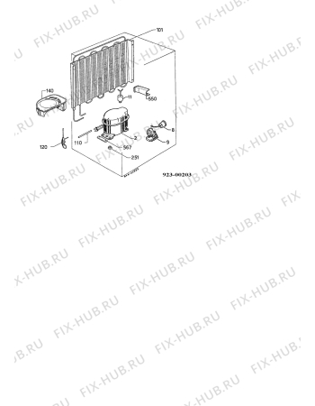 Взрыв-схема холодильника Electrolux ER1530T - Схема узла Functional parts