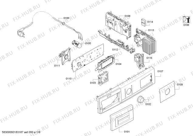 Схема №4 WTY887W1CH HomeProfessional SelfCleaning Condenser с изображением Модуль управления, запрограммированный для сушильной машины Bosch 00630028