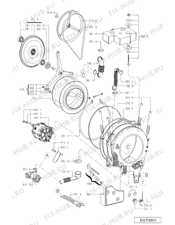 Схема №2 FL 5064/1 с изображением Рамка для стиральной машины Whirlpool 481244010482