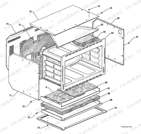 Взрыв-схема комплектующей Zanussi ZBM799X - Схема узла Section 4