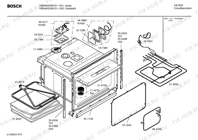 Схема №4 HBN4622SK с изображением Панель управления для духового шкафа Bosch 00431735