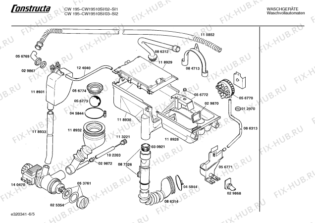 Схема №6 CW19510SI CW1951 с изображением Панель управления для стиралки Bosch 00270924