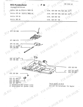 Взрыв-схема холодильника Aeg ARC9630GS - Схема узла Freezer electrical equipment