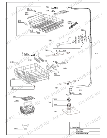 Схема №2 DSFN 6620 (7602233942) с изображением Обшивка для посудомоечной машины Beko 1780277800