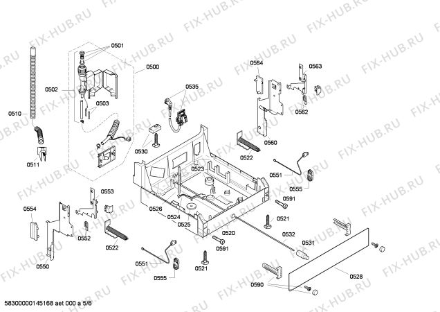 Взрыв-схема посудомоечной машины Bosch SRI45M15RU - Схема узла 05