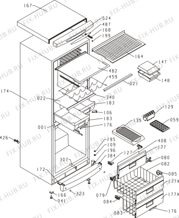 Схема №1 RK6333AC (236345, HZS3366) с изображением Обшивка для холодильной камеры Gorenje 238601