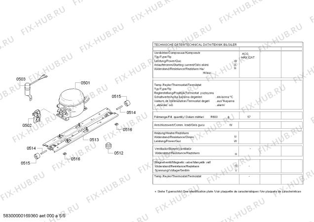 Схема №5 BD3056W2IN с изображением Поднос для холодильника Bosch 00744723