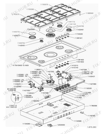 Схема №1 AKM 298 IX с изображением Переключатель для плиты (духовки) Whirlpool 482000019245
