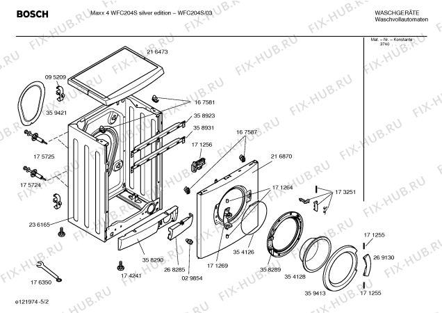 Схема №4 WFC204S Maxx4 WFC204S silver edition с изображением Панель управления для стиральной машины Bosch 00360922