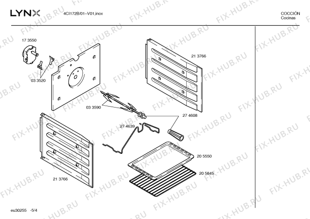 Схема №4 4CI172B с изображением Инструкция по эксплуатации для духового шкафа Bosch 00581538