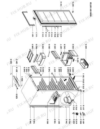 Схема №1 AFG 8062/IX с изображением Дверь для холодильника Whirlpool 481241610386